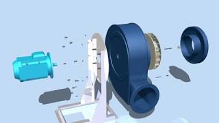 Centrifugal Fan working  Centrifugal fan animation  How Centrifugal fan works  Centrifugal blower [upl. by Aehtorod]