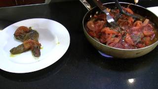 Persian Food  Bademjan Sorkh kardeh  Part 2 [upl. by Servais]