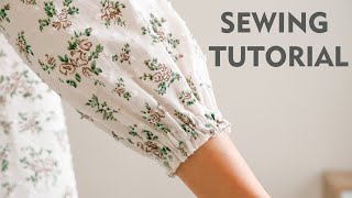 Sewing Tips And Tricks  Beautiful Sleeve Sewing Tutorial  Thuy Sewing [upl. by Ynneg]