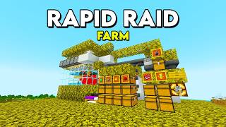 Rapid Raid Farm in Minecraft Bedrock 121 [upl. by Mitinger]