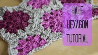 CROCHET Half hexagon tutorial  Bella Coco [upl. by Colline266]