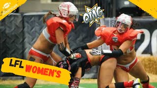 Womens Football LFL  Women Without Obstacles Highlights  Rugby match girls [upl. by Esorbma888]