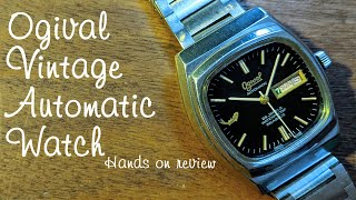 Ogival vintage automatic Swiss watch  hands on review [upl. by Eikceb]