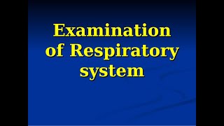 MDCN Approved Respiratory System Examination [upl. by Einaej689]