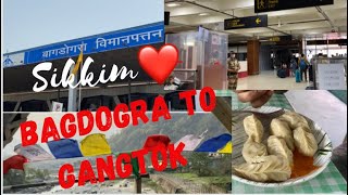 Lo safar shuru hogaya Bagdogra Airport To Gangtok Via Taxi  Beautiful Views  Sikkim is Heaven 🦋 [upl. by Fonda]