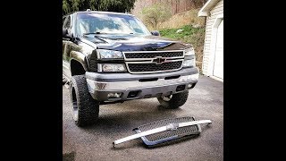 06 HoodGrill is finally on my 04 Silverado [upl. by Eceinaj]