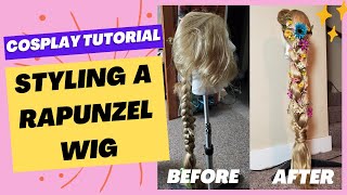 Rapunzel wig TUTORIAL  Make it for under 60 [upl. by Reyaht]