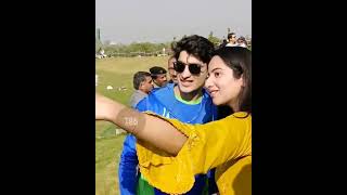 Naseem Shah with girl fan in stadium to giving her selfie  Cute girl in stadium against Australia [upl. by Stallworth]