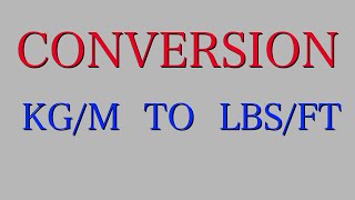 Convert kgm to lbsft [upl. by Lenahtan]