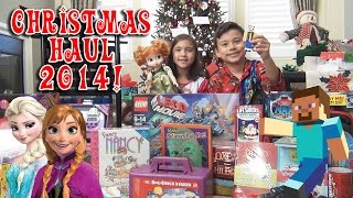 CHRISTMAS HAUL 2014 Minecraft Frozen LEGO My Little Pony What We Got For Christmas [upl. by Giess739]