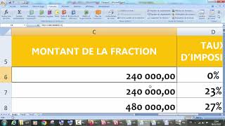 excel calculer lIRG suivant le barème progressif à laide de la formule quotSiquot [upl. by Aletta]