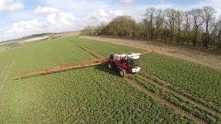 Bateman RB55 Sprayer  36m Boom  Aerial Footage [upl. by Salbu]