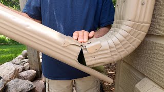 How To Install A Rain Gutter Downspout Hinge [upl. by Gnilsia341]