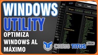 Optimizar 🪟Windows 10 y 11 al máximo  Windows Utility de CTT Excelente herramienta para Windows 🖥️ [upl. by Frankel111]