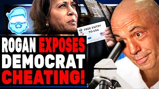 Joe Rogan Just DESTROYED Kamala Harris With BOMBSHELL About Democrat CHEATING Using Migrants [upl. by Aehs817]