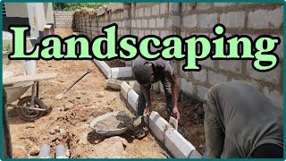 LandscapingPhase 1  Building A House In Ghana  Episode 36 [upl. by Halet]