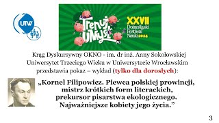 Kornel Filipowicz Piewca polskiej prowincji mistrz krótkich form literackich DFN 2024 [upl. by Elurd]