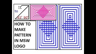 MSW logo tutorialMSW LOGO pattern commandsRepcount commandLogo commands for class 3 amp 4 [upl. by Ethelyn]