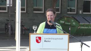 Flaggentag Mayors for peace Mainz 08072024 Claudia Siebner OV MainzBretzenheim [upl. by Noreht]