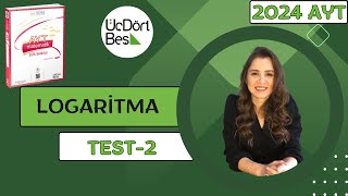 2024 345 AYT MATEMATİK  LOGARİTMA TEST2  345 aytmatematik yks2024 [upl. by Eetnod]