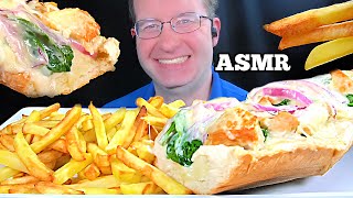 ASMR CHICKEN ALFREDO PIZZA MUKBANG EATING SOUNDS [upl. by Ahsemit]