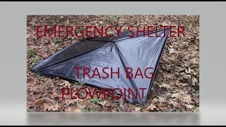 Trashbag Emergency Shelter Plow Point Shelter Part Two [upl. by Nahgen]