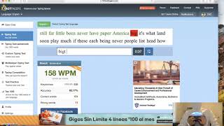 10FF Pro Typist Spondulix 163 WPM on 10FF Normal Test [upl. by Woodberry]