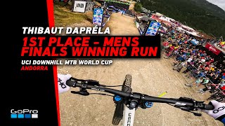 GoPro HUGE WIN  Thibaut Daprela  Finals in ANDORRA  2023 UCI Downhill MTB World Cup [upl. by Yerac]