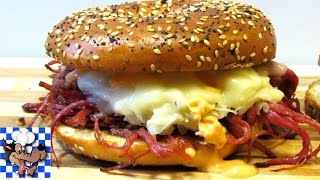 Pulled Corned Beef Reuben Sandwich  How to Make an EPIC Reuben [upl. by Prudie]