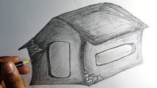 How to draw house pencil drawing Easy drawing with narration [upl. by Theodoric]