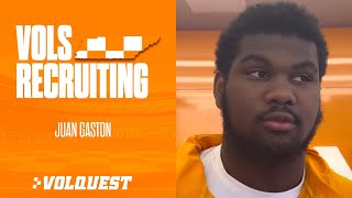 Tennessee football recruit ⭐️⭐️⭐️⭐️ Juan Gaston talks after spring visit to Tennessee I Volquest [upl. by Ninetta26]