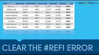 How to clear a REF Error in Excel [upl. by Ilrebmik996]