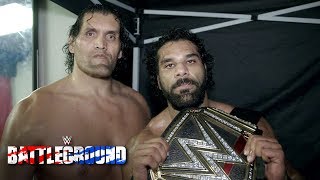 With The Great Khali at his side Jinder Mahal recalls his hardfought victory July 23 2017 [upl. by Eanel847]