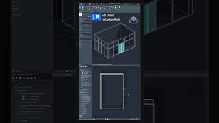 Revit  Add Door To Curtain Walls autodeskrevit revit [upl. by Suedama]