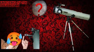 Unboxing 76 700 Telescope see moon with 350x zoom😱 [upl. by Aldin]