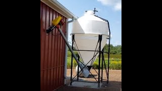 Barn Poly Silo Feed Bin with Auger [upl. by Rebor]