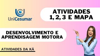 ATIVIDADE 1  DESENVOLVIMENTO E APRENDIZAGEM MOTORA  522024 [upl. by Dalenna618]