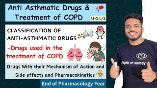 Anti Asthmatic drugs  Classification of Anti Asthmatic drugs  Drugs used in the treatment of COPD [upl. by Torto]