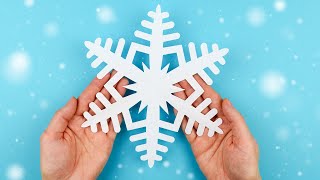 How to make easy paper snowflake  Christmas decor ideas  Paper craft [upl. by Marysa229]