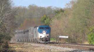 Amtrak 6 Led by AMTK 6 Kicks Up Leaves [upl. by Inigo]