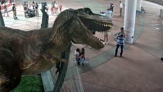 Augmented Reality dinosaurs Jurassic Park BroadcastAR experience at Universal Studios by INDE [upl. by Ettore]