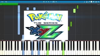 Pokemon XYZ Opening 1 The Extended Piano Cover Synthesia POSSIBLE [upl. by Jarek]