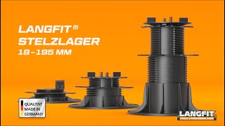 LANGFIT® Stelzlager System mit Maßskala  Bis 50 schneller montiert  18 bis 195 mm [upl. by Elset]