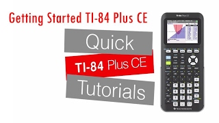 Introducing the TI 84 Plus CE  Getting Started Series [upl. by Manly]