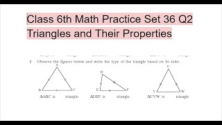 6th std practice set 36 maths maharashtra state board triangle and types of triangle [upl. by Nairim]