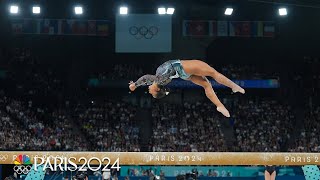 Jordan Chiles puts on a COMMANDING performance in gymnastics qualification  Paris Olympics [upl. by Langille]