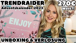 TRENDRAIDER ADVENTSKALENDER 2023  Unboxing amp Verlosung [upl. by Ogg688]