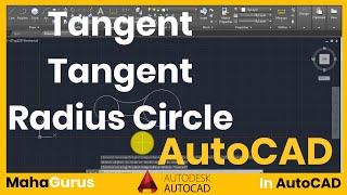 How to Make Circle Using Tangent Tangent Radius Tangent Tangent Radius Circle Autocad Tutorial [upl. by Evie]