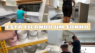 MAIS UMA PARTE FINALIZADA  LIMPEI O ARMÁRIO NOVO  FAXINA PESADA NA COZINHA NOVA  NEM ACREDITO [upl. by Nolyd]