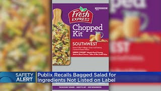 Publix Recalls Bagged Salad For Ingredients Not Listed On Label [upl. by Komsa]